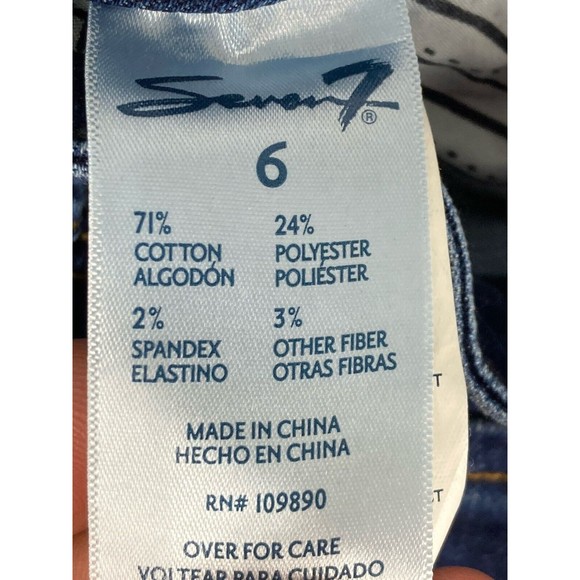 Seven 7 Bermuda Womens Medium‎ Wash Jean Shorts size 6 - Picture 14 of 16